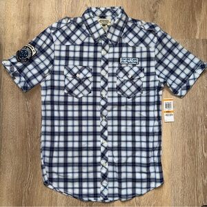 American Rag Men’s Short Sleeve Graphic Button Down Shirt | Size S